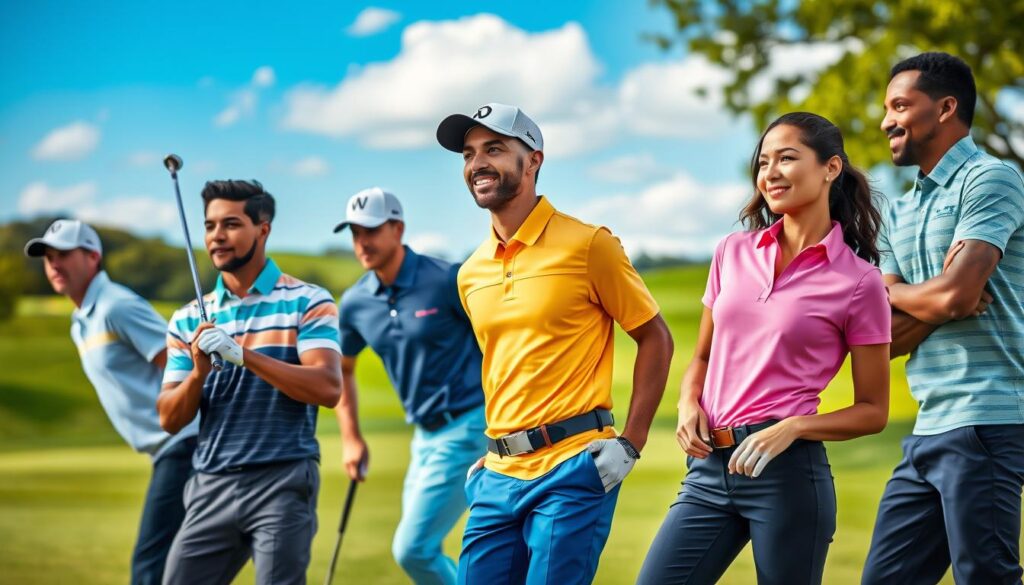 diverse golf apparel