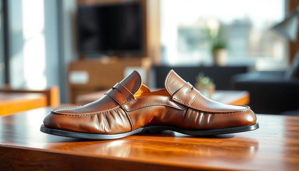 leather loafers