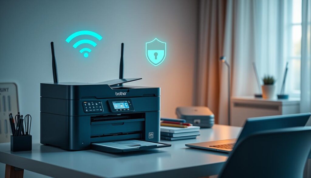 secure wireless network for brother printer