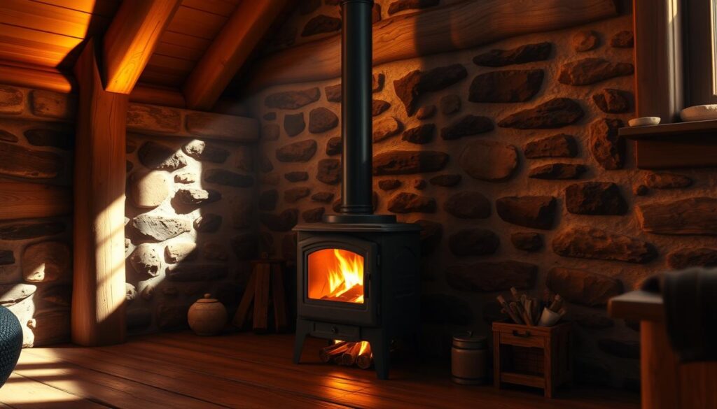 small wood burning stove