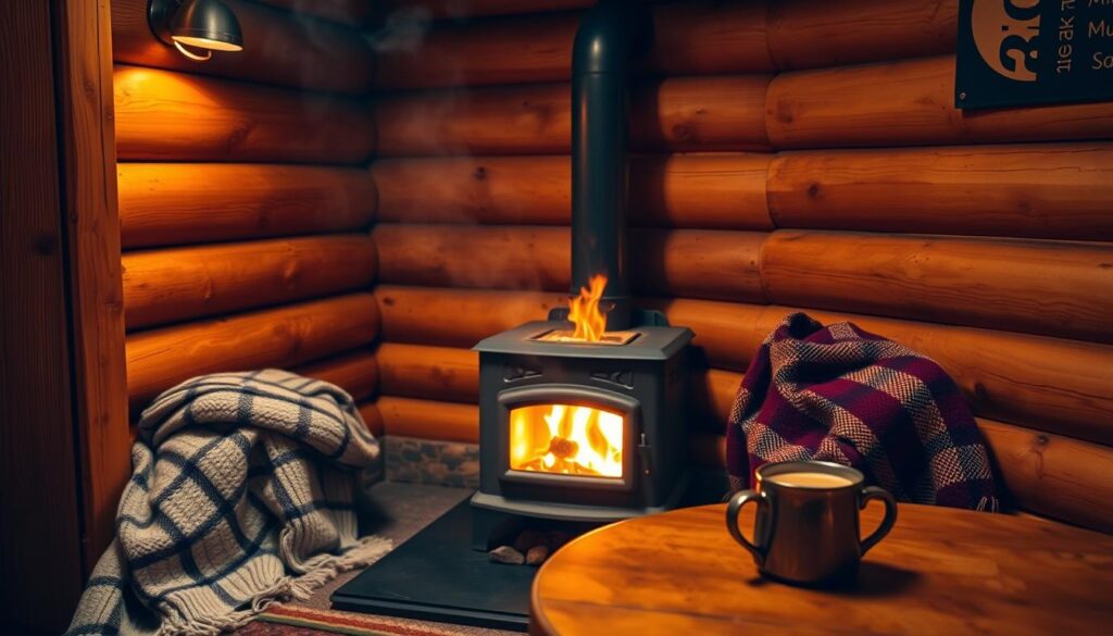 small wood burning stove