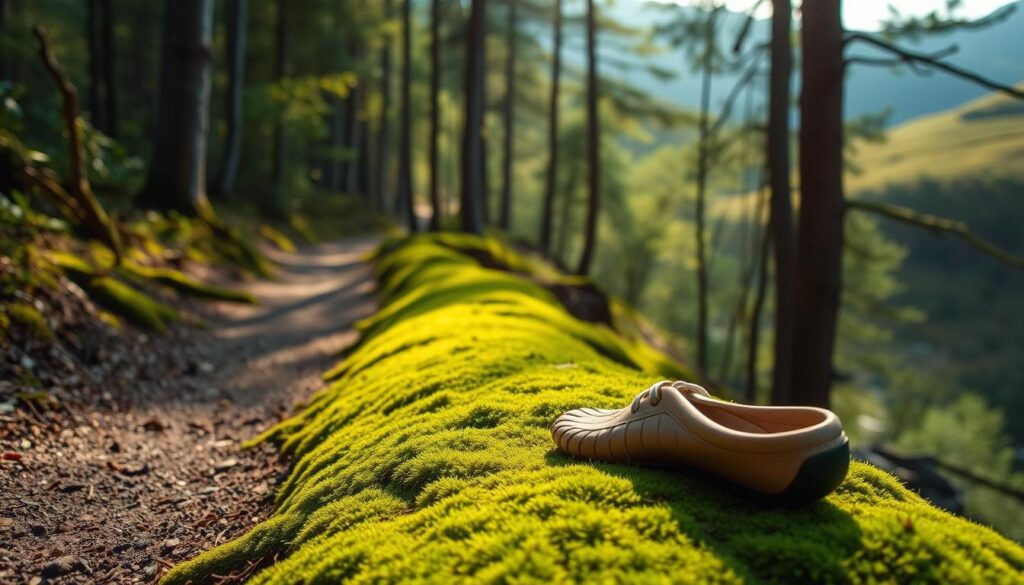 thru-hiking in barefoot shoes